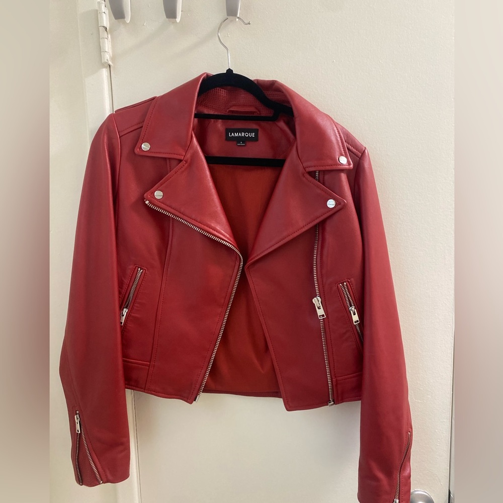 Lamarque custom made leather jacket - size small